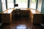 Pine built-in desk