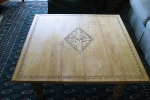 carved pine coffe table