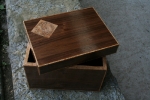 Walnut with maple inlay