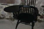 Writing arm chair with black finish