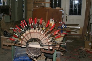 Shaping tight bend of the desk